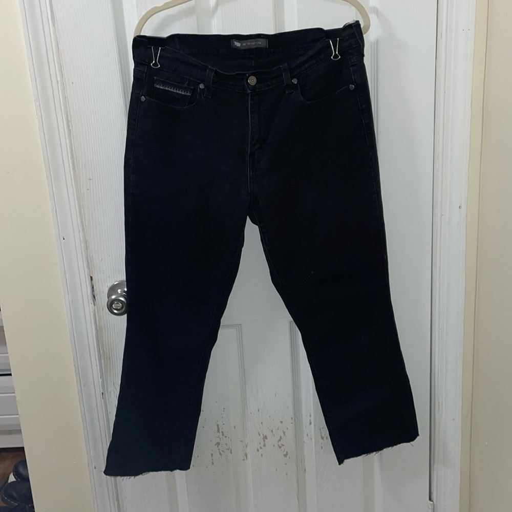Black Levi 505 Straight Leg Jeans